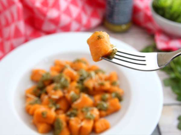 Édesburgonya gnocchi (könnyű gnocchi) - Előkészítés lépés 6