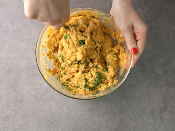 Korall lencse és sárgarépa galette - Előkészítés lépés 4