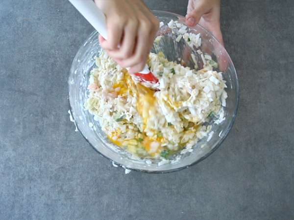 Okonomiyaki - japán omlett - Előkészítés lépés 3