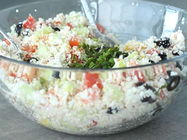 100% növényi karfiol tabbouleh - Előkészítés lépés 2