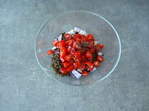 Vegetáriánus taco lencsével - Előkészítés lépés 3