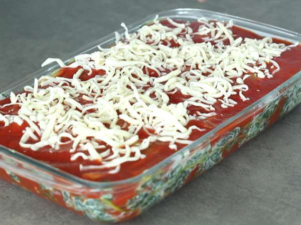 Cukkini és spenótos lasagne - Előkészítés lépés 6
