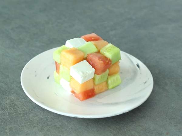 Rubik-kocka saláta - Előkészítés lépés 3