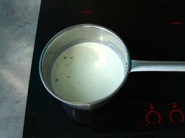 Vaníliás panna cotta sárgabarack coulis-szal - Előkészítés lépés 1