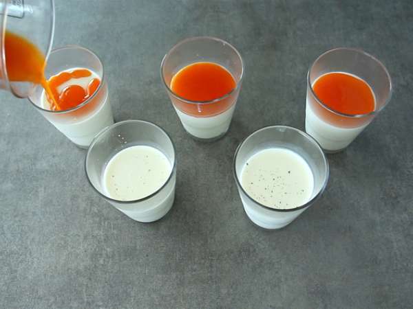 Vaníliás panna cotta sárgabarack coulis-szal - Előkészítés lépés 5