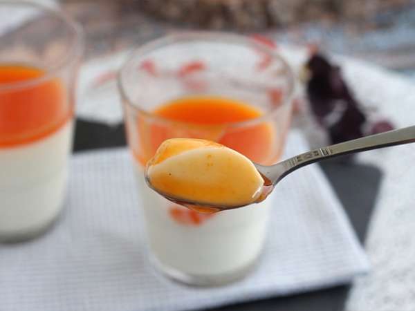 Vaníliás panna cotta sárgabarack coulis-szal - Előkészítés lépés 6