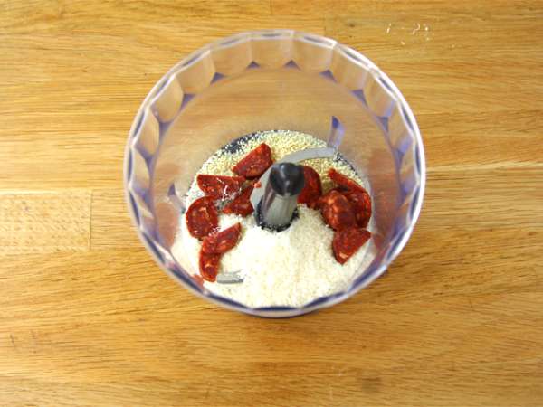 Tőkehal chorizo kéregben - Előkészítés lépés 1