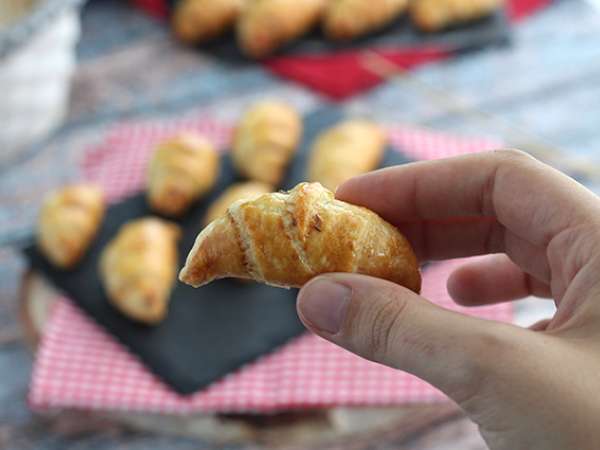 Leveles tésztás croissant sonkával és fromage frais-val - Előkészítés lépés 6