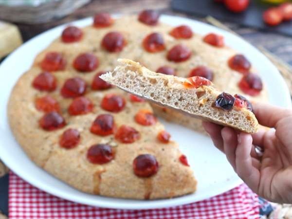 Focaccia cseresznyeparadicsommal - Előkészítés lépés 6