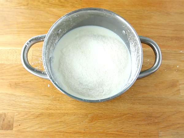 Blanc manger kókusz és aszalt szilva coulis - Előkészítés lépés 1