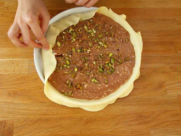 Frangipane málna pisztácia galette des rois - Előkészítés lépés 5