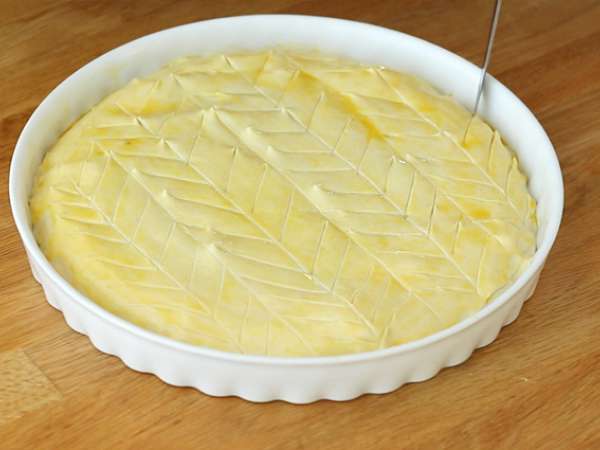 Frangipane málna pisztácia galette des rois - Előkészítés lépés 6
