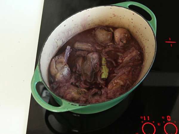 Coq au vin - Előkészítés lépés 4