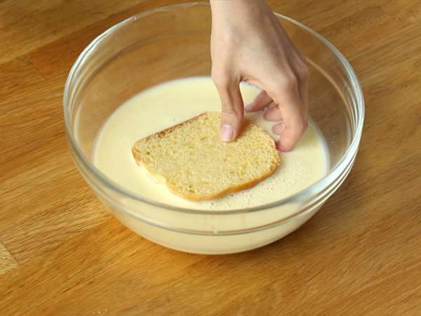 Cheesecake és francia pirítós sajttorta rudak (francia pirítós sajttorta rudak) - Előkészítés lépés 3