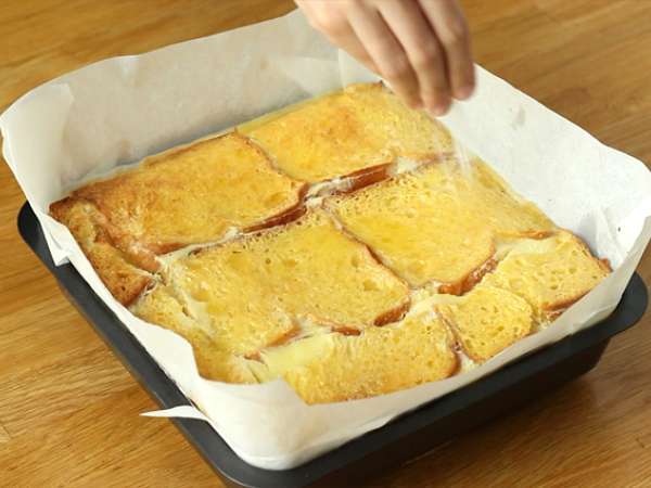 Cheesecake és francia pirítós sajttorta rudak (francia pirítós sajttorta rudak) - Előkészítés lépés 7