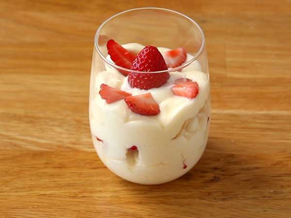 Hűtött eper tiramisu verrines - Előkészítés lépés 6