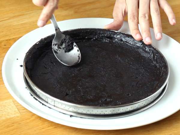Csokoládé és oreo tortácska - Előkészítés lépés 2