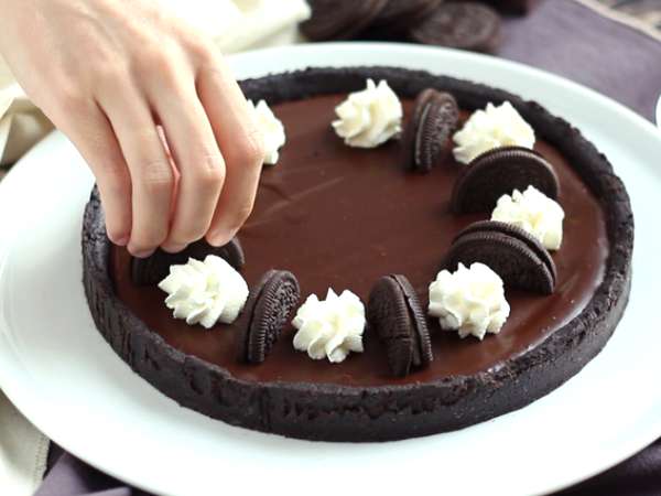 Csokoládé és oreo tortácska - Előkészítés lépés 5