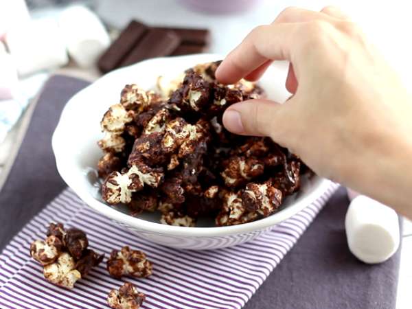 Csokoládé popcorn és mályvacukor - Előkészítés lépés 7