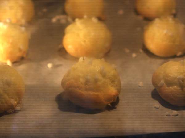 Chouquettes, choux gyöngyözött cukorral - Előkészítés lépés 5