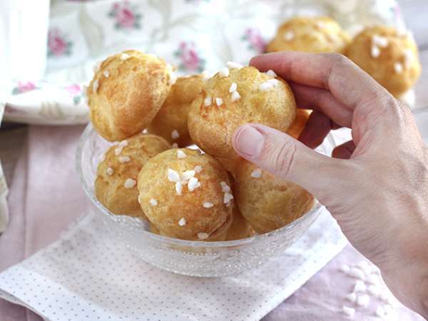 Chouquettes, choux gyöngyözött cukorral - Előkészítés lépés 6