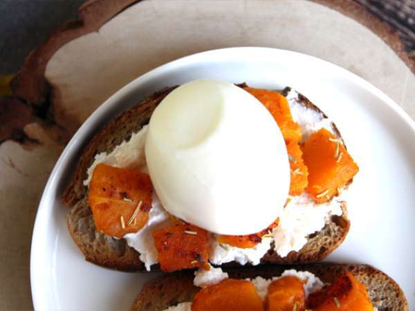 Butternut ricotta és tojás szendvicsek - Előkészítés lépés 3