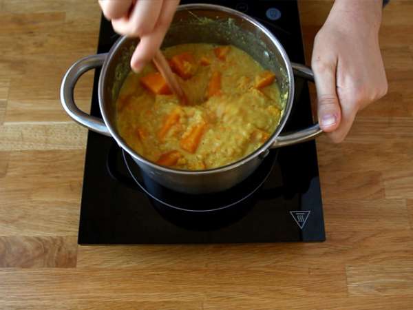 Butternut és korall lencseleves - Előkészítés lépés 2
