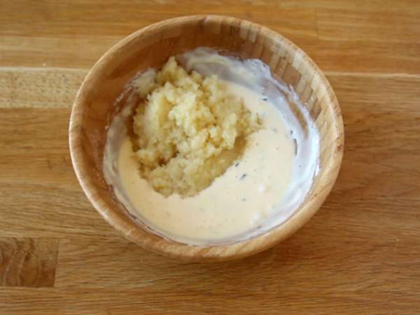 Burgonyás gofri - Gofri szendvics füstölt lazaccal és fromage frais-val - Előkészítés lépés 2