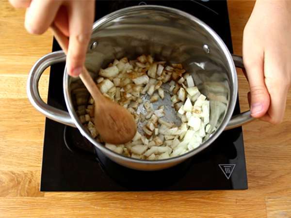 Könnyű korall lencse dahl - Előkészítés lépés 1