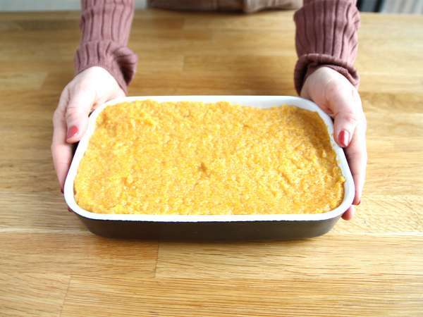 Tök és kókusz torta (könnyű) - Előkészítés lépés 3
