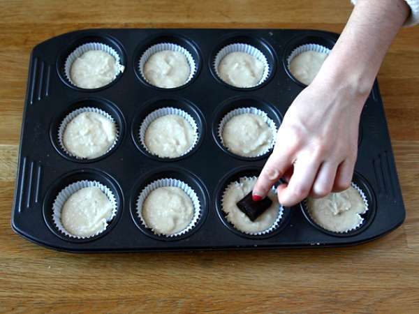 Csokoládé szív muffinok - Vegán és gluténmentes - Előkészítés lépés 3