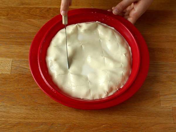 Spenótos, ricottás és tojásos pite - olasz Torta Pasqualina - Előkészítés lépés 7