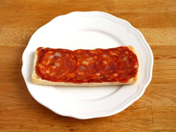 Chorizo és emmentáli panini - Előkészítés lépés 2