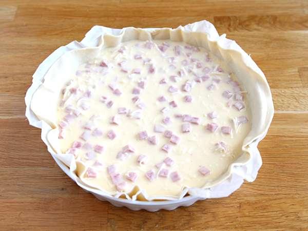 Zsírszegény sonkás, sajtos, joghurtos quiche! - Előkészítés lépés 3