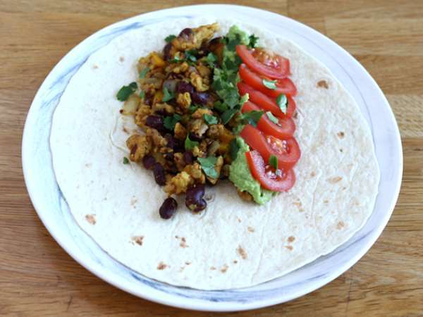 Vegetáriánus fajitas texturált szójafehérjével - Előkészítés lépés 4