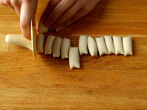 Gyozas csirkével, sárgarépával és gombával - Előkészítés lépés 5