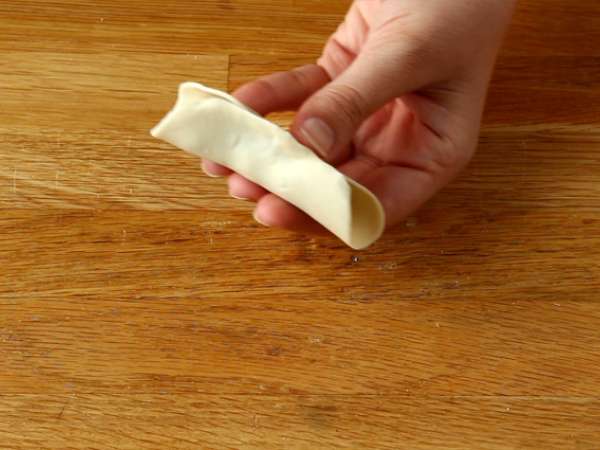 Gyozas csirkével, sárgarépával és gombával - Előkészítés lépés 8