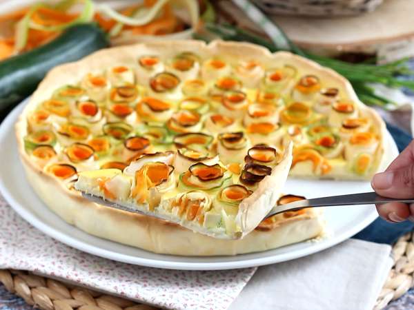 Rózsaszín cukkini és sárgarépa quiche - Előkészítés lépés 6