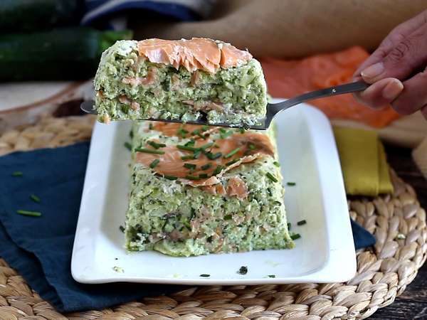 Cukkini és füstölt lazac terrine - Előkészítés lépés 8