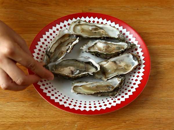 Osztriga ceviche: leche de tigre és maracuja - Előkészítés lépés 1