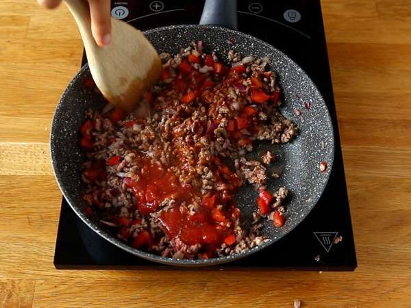 Taco darált húsos samosával - Előkészítés lépés 3