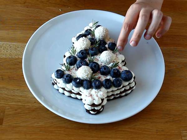 Karácsonyfa-torta: az egyetlen recept, ami helyettesítheti a fatörzset! - Előkészítés lépés 10