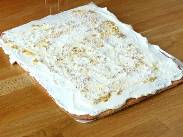 Kókuszos maracuja tekercs, tökéletes Yule lognak - Előkészítés lépés 5