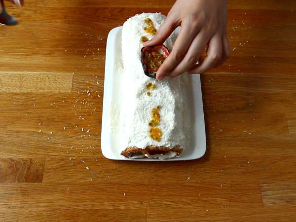 Kókuszos maracuja tekercs, tökéletes Yule lognak - Előkészítés lépés 7