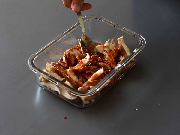 Koreai stílusú gomba - Shiitake gomba gochujang mártásban - Előkészítés lépés 4