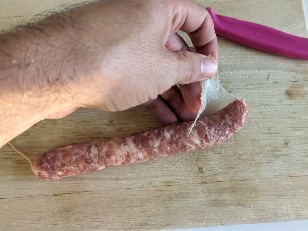 Tészta sütőtökkel és kolbásszal - Előkészítés lépés 1