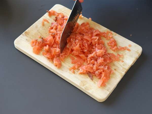 Füstölt lazac, citrom és metélőhagyma torta - Előkészítés lépés 1