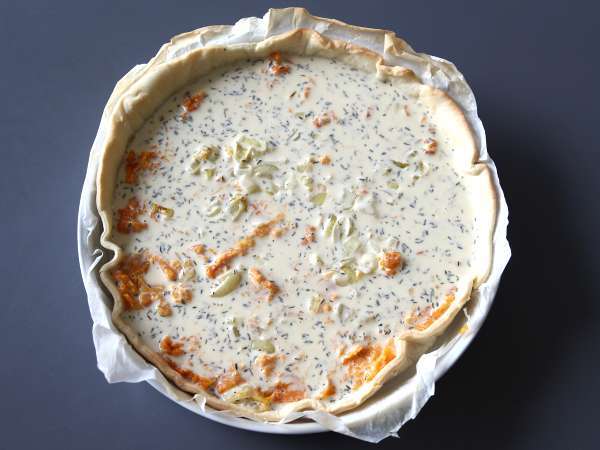 Tökös quiche, egy egyszerű és hatékony étkezéshez - Előkészítés lépés 4