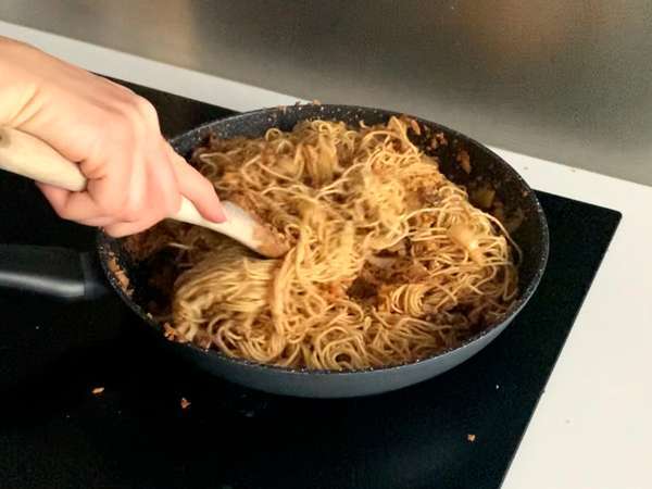 Kínai tészta wok (zöldség és texturált szójafehérje) - Előkészítés lépés 5