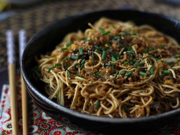 Kínai tészta wok (zöldség és texturált szójafehérje) - Előkészítés lépés 6